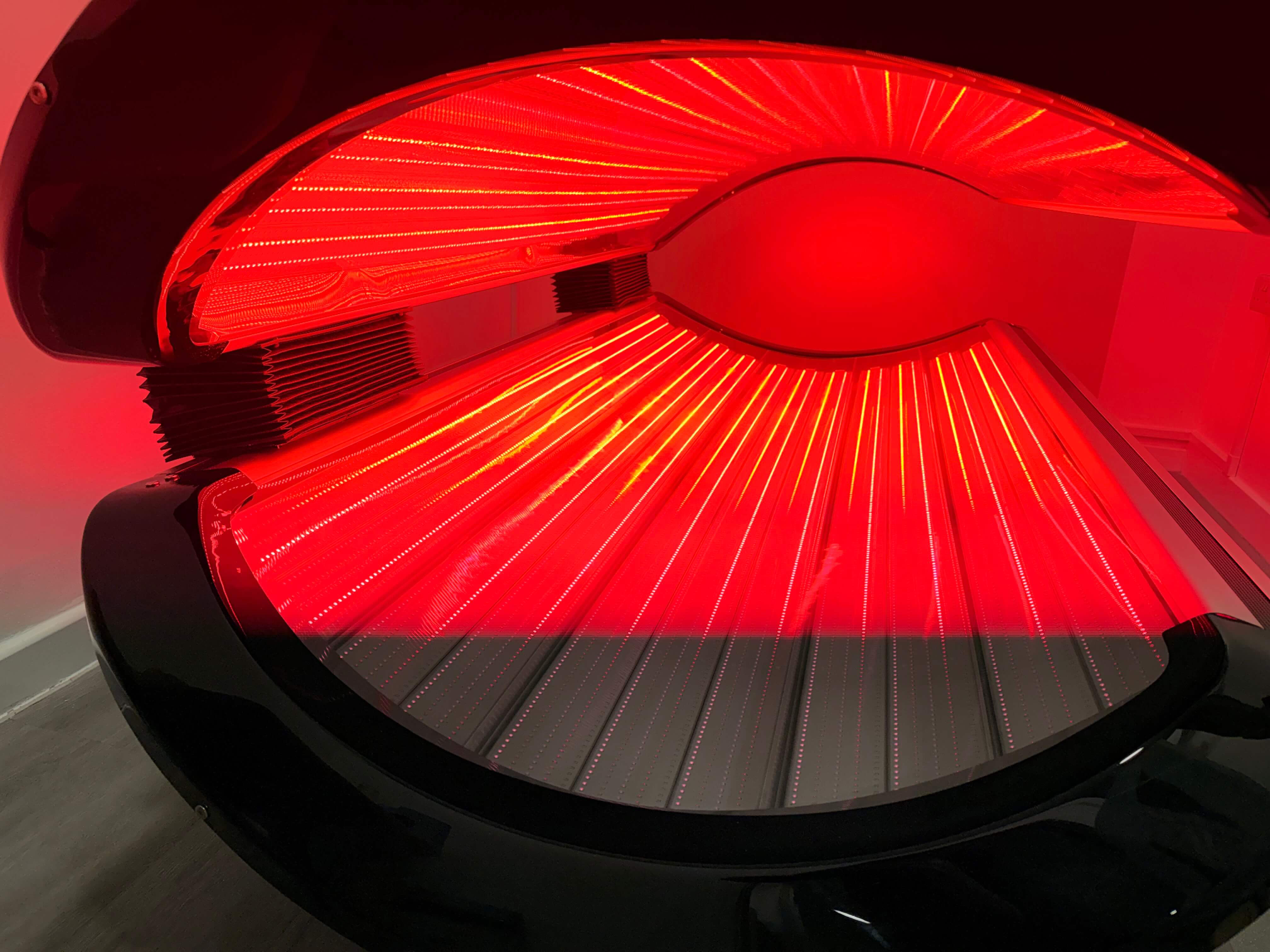 Additional view of the red light therapy bed