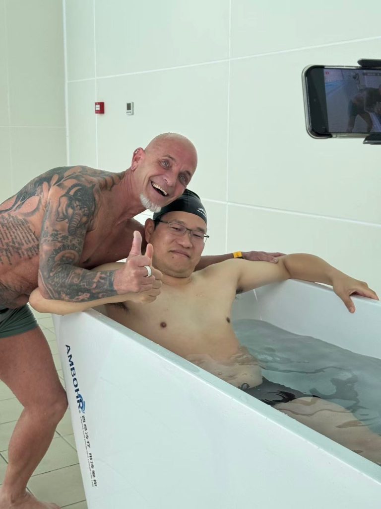 Carl & ice bath